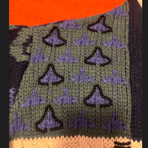 Zara wool blend embellished patchwork knit sweater limited edition NWT - Picture 8 of 15